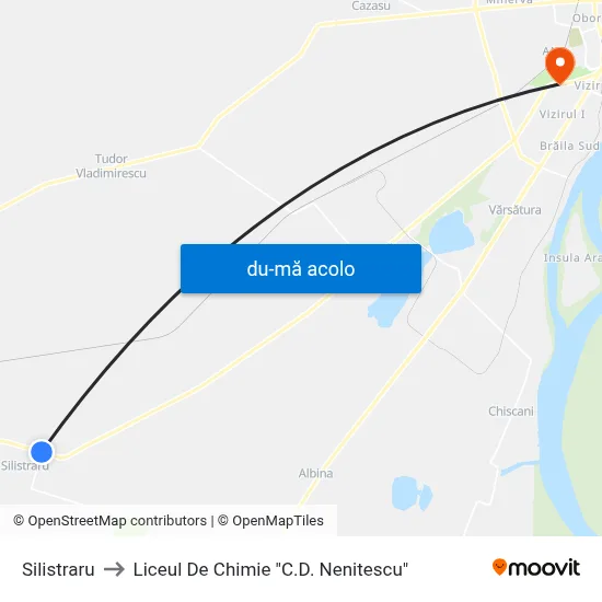 Harta de Silistraru către Liceul De Chimie "C.D. Nenitescu"