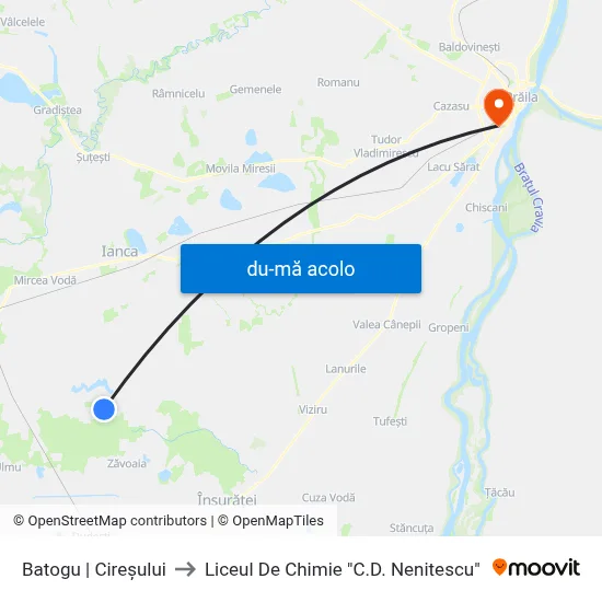 Harta de Batogu | Cireșului către Liceul De Chimie "C.D. Nenitescu"
