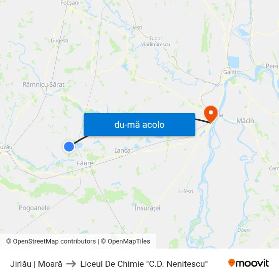 Harta de Jirlău | Moară către Liceul De Chimie "C.D. Nenitescu"