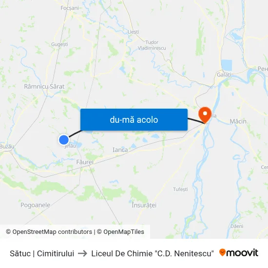 Harta de Sătuc | Cimitirului către Liceul De Chimie "C.D. Nenitescu"
