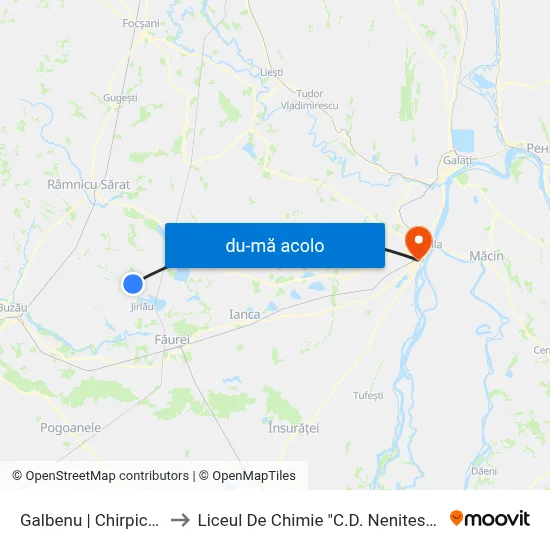 Harta de Galbenu | Chirpicari către Liceul De Chimie "C.D. Nenitescu"