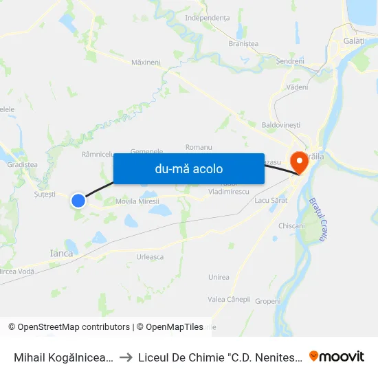 Harta de Mihail Kogălniceanu către Liceul De Chimie "C.D. Nenitescu"