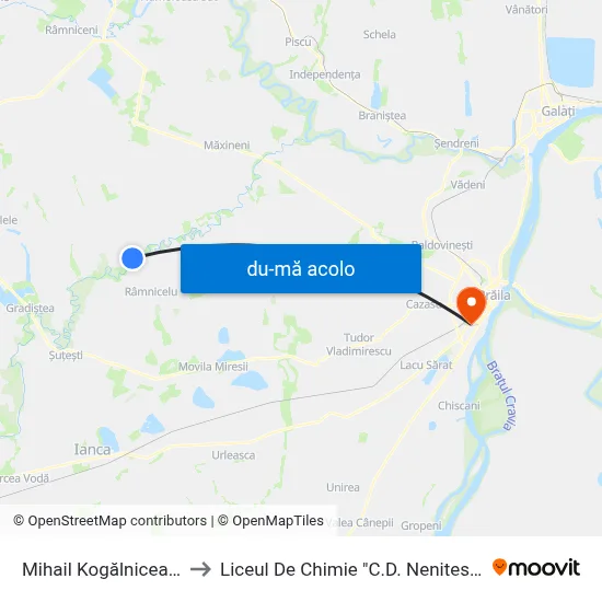 Harta de Mihail Kogălniceanu către Liceul De Chimie "C.D. Nenitescu"