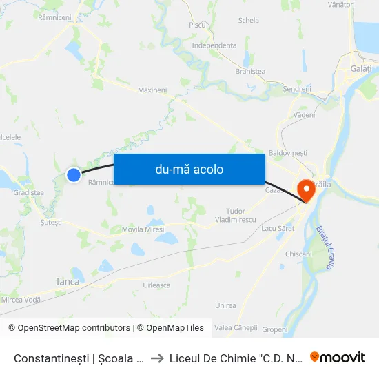 Harta de Constantinești | Școala Generală către Liceul De Chimie "C.D. Nenitescu"