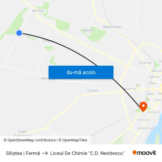 Harta de Siliștea | Fermă către Liceul De Chimie "C.D. Nenitescu"