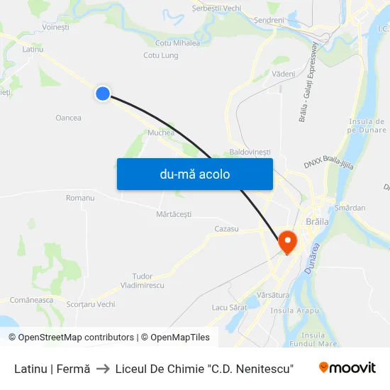 Harta de Latinu | Fermă către Liceul De Chimie "C.D. Nenitescu"