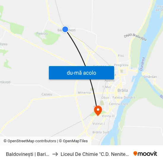Harta de Baldovinești | Barieră către Liceul De Chimie "C.D. Nenitescu"