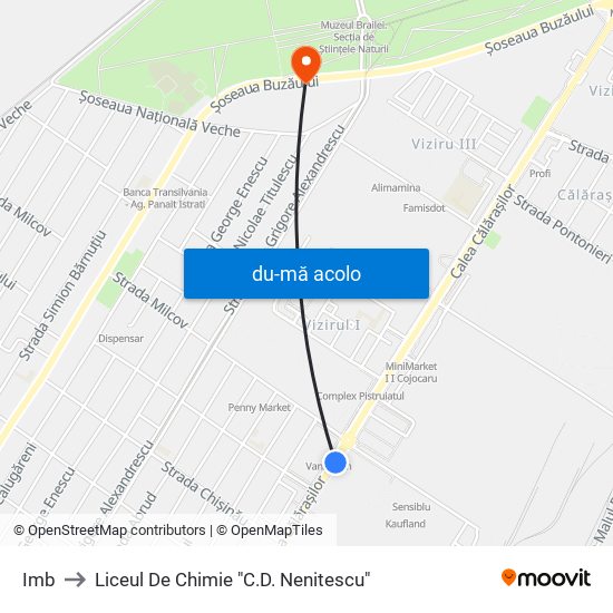 Harta de Imb către Liceul De Chimie "C.D. Nenitescu"