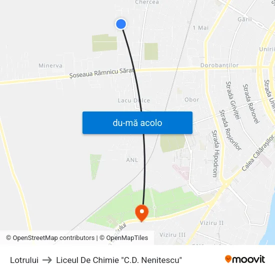 Harta de Lotrului către Liceul De Chimie "C.D. Nenitescu"