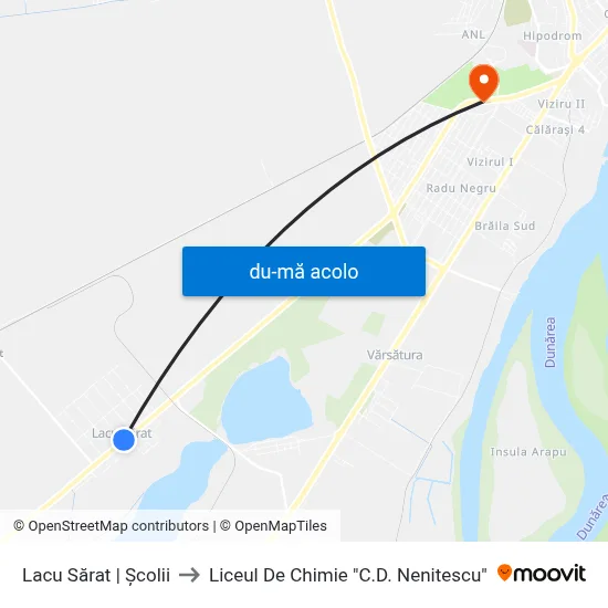 Harta de Lacu Sărat | Școlii către Liceul De Chimie "C.D. Nenitescu"