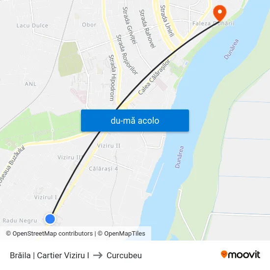 Harta de Brăila | Cartier Viziru I către Curcubeu