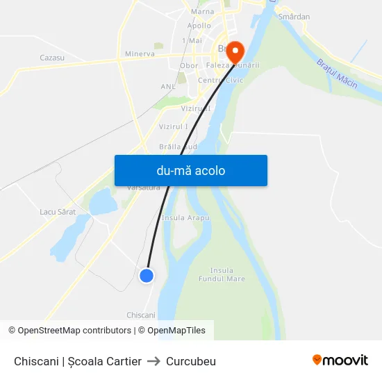 Harta de Chiscani | Școala Cartier către Curcubeu