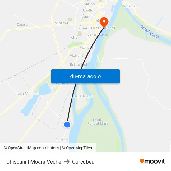 Harta de Chiscani | Moara Veche către Curcubeu