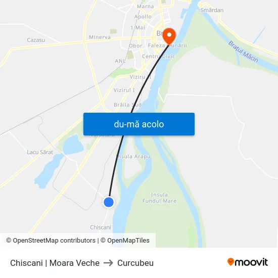 Harta de Chiscani | Moara Veche către Curcubeu