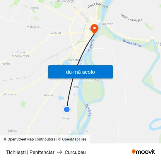Harta de Tichilești | Penitenciar către Curcubeu