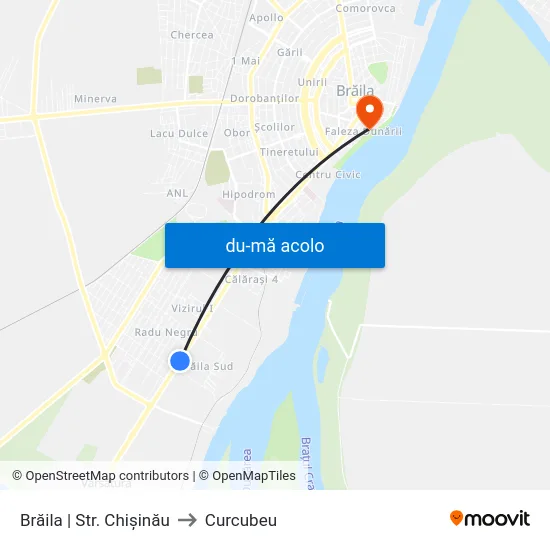 Harta de Brăila | Str. Chișinău către Curcubeu