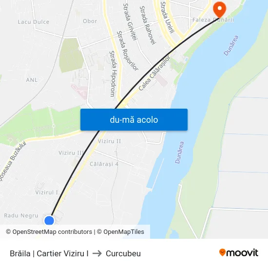 Harta de Brăila | Cartier Viziru I către Curcubeu