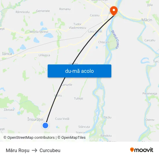 Harta de Măru Roșu către Curcubeu