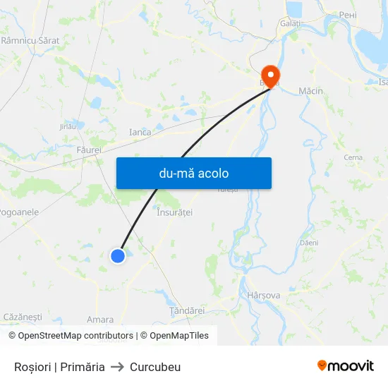 Harta de Roșiori | Primăria către Curcubeu