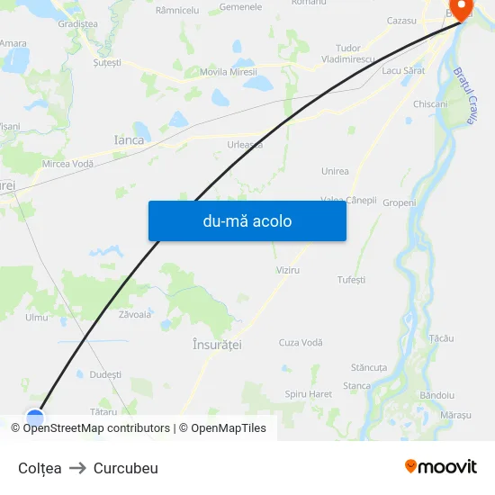 Harta de Colțea către Curcubeu