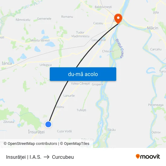 Harta de Insurăței | I.A.S. către Curcubeu
