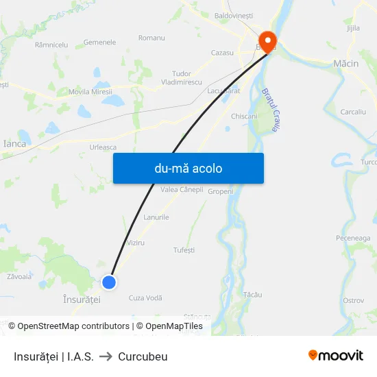 Harta de Insurăței | I.A.S. către Curcubeu