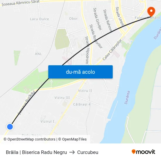 Harta de Brăila | Biserica Radu Negru către Curcubeu