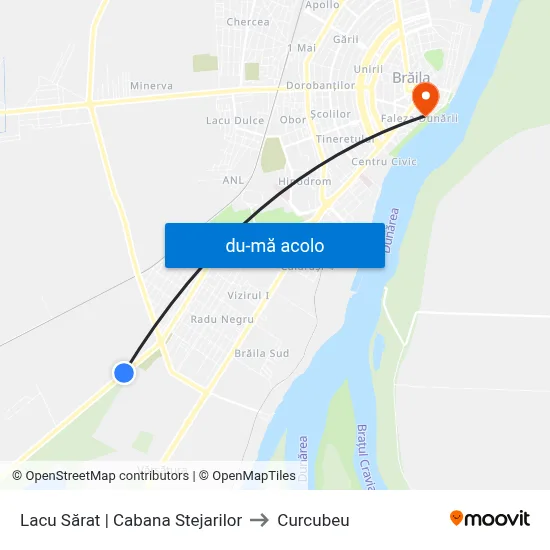 Harta de Lacu Sărat | Cabana Stejarilor către Curcubeu
