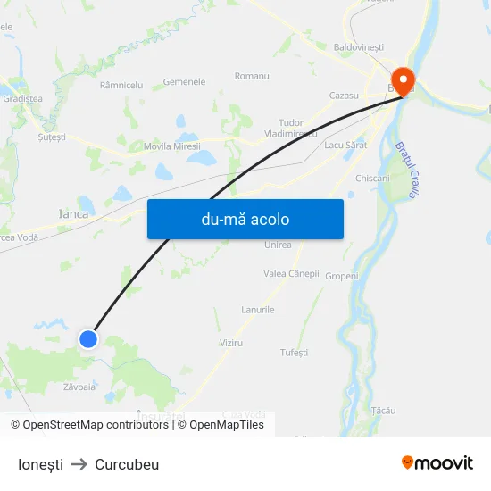 Harta de Ionești către Curcubeu