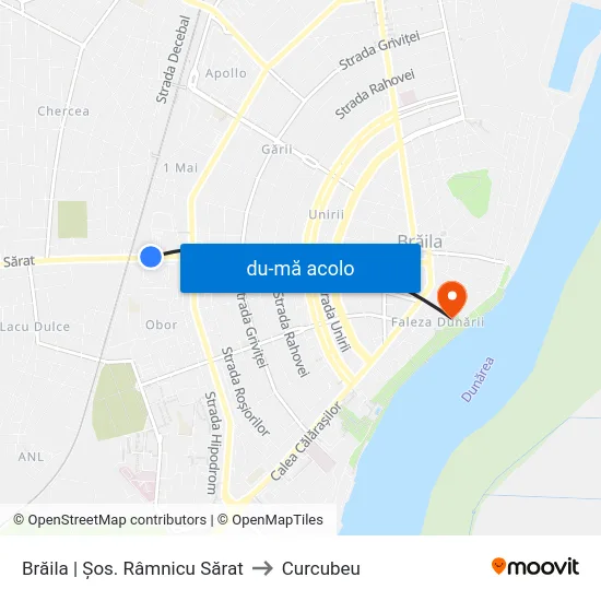 Harta de Brăila | Șos. Râmnicu Sărat către Curcubeu