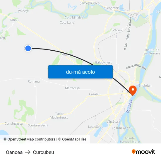 Harta de Oancea către Curcubeu