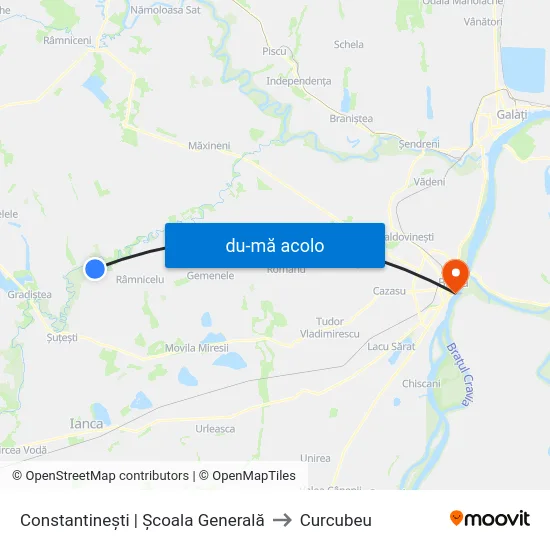 Harta de Constantinești | Școala Generală către Curcubeu