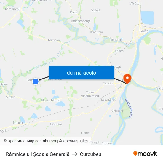Harta de Râmnicelu | Școala Generală către Curcubeu