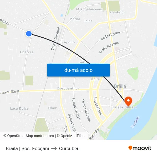 Harta de Brăila | Șos. Focșani către Curcubeu