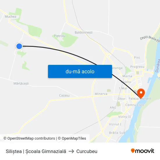 Harta de Siliștea | Școala Gimnazială către Curcubeu
