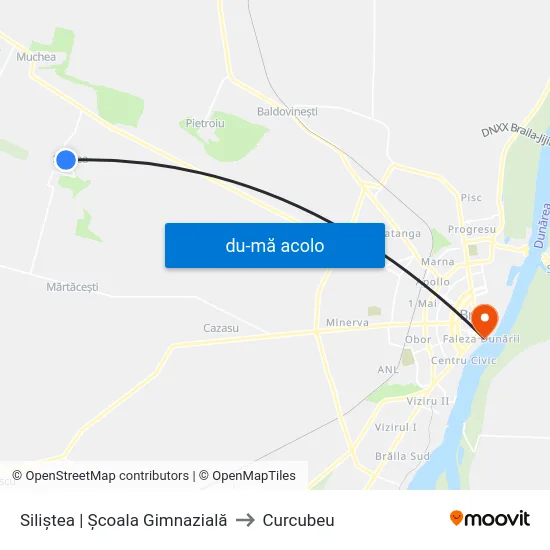 Harta de Siliștea | Școala Gimnazială către Curcubeu