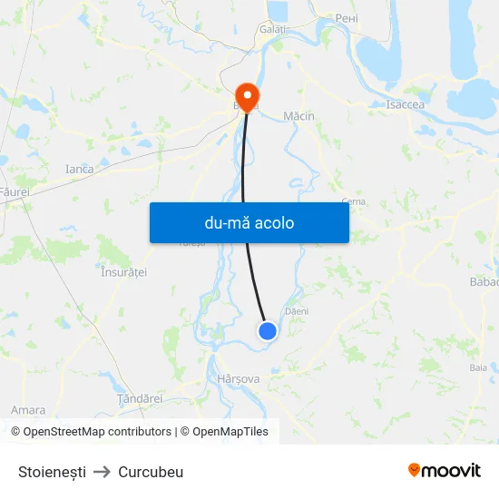Harta de Stoienești către Curcubeu