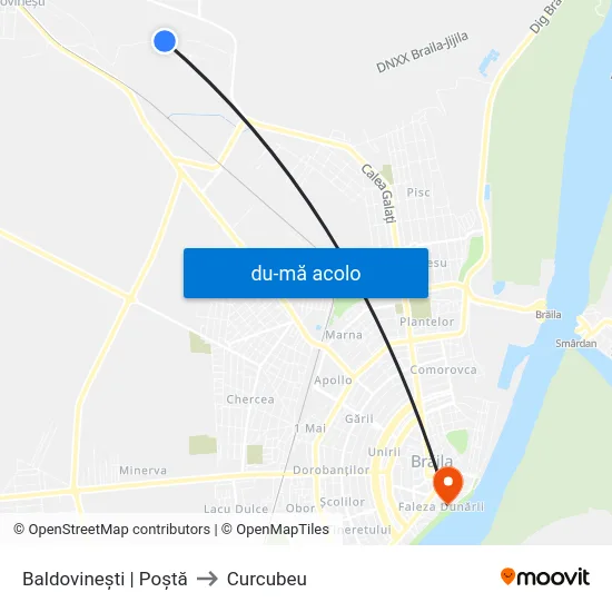 Harta de Baldovinești | Poștă către Curcubeu