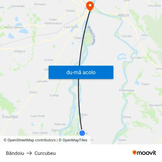 Harta de Băndoiu către Curcubeu