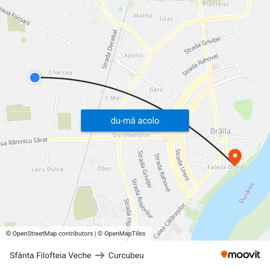 Harta de Sfânta Filofteia Veche către Curcubeu