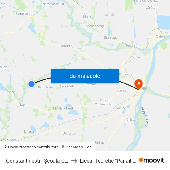 Harta de Constantinești | Școala Generală către Liceul Teoretic "Panait Cerna"