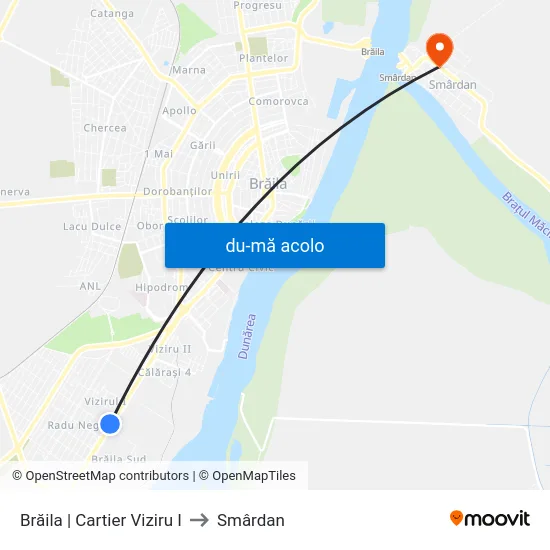 Harta de Brăila | Cartier Viziru I către Smârdan