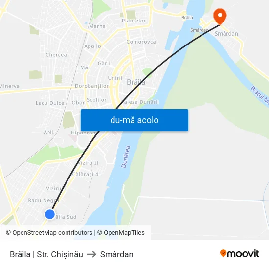 Harta de Brăila | Str. Chișinău către Smârdan