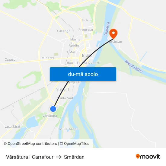 Harta de Vărsătura | Carrefour către Smârdan