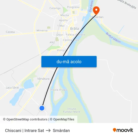 Harta de Chiscani | Intrare Sat către Smârdan
