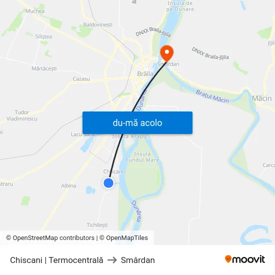 Harta de Chiscani | Termocentrală către Smârdan