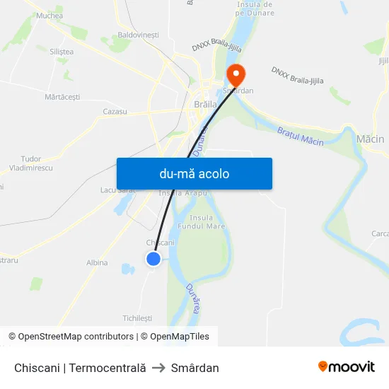 Harta de Chiscani | Termocentrală către Smârdan