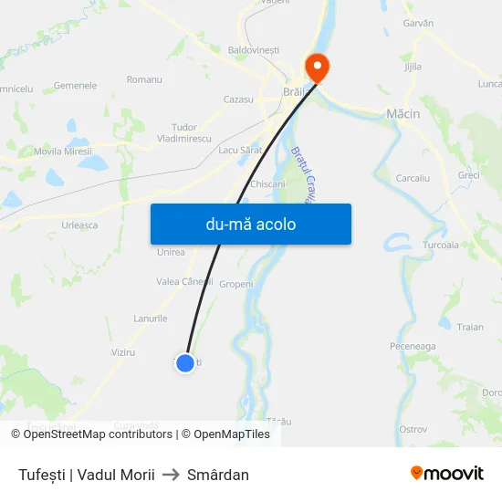 Harta de Tufești | Vadul Morii către Smârdan