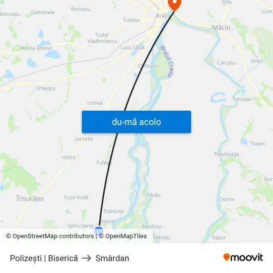 Harta de Polizești | Biserică către Smârdan