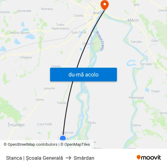 Harta de Stanca | Școala Generală către Smârdan